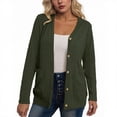 thumbnail image 1 of HAiming Womens Knit Cardigan Long Sleeve Button down V Neck Solid Color Lightweight Sweaters with Pockets, 1 of 4