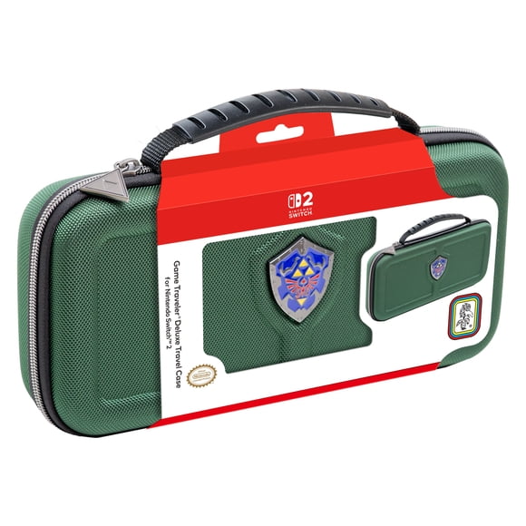 Game Traveler Deluxe Travel Case For Nintendo Switch 2 - Hylian Shield (HS12GRN)
