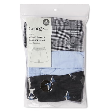 Lot de 3 caleçons boxeurs tissés George pour hommes