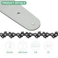 thumbnail image 2 of Uxcell 2pcs 6" Chainsaw Guide Bar 1/4 LP .043 Gauge Small Mount Replacement Accessories, 2 of 2