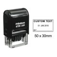 thumbnail image 1 of Printtoo Office Stationery Date Rubber Stamp Self Inking With A Line Of Custom Text Dater Stamp-Black, 1 of 1