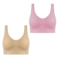 thumbnail image 1 of AherBiu 2pc Plus Size Sports Bras for Women Large Bust High Support Padded Bralettes Seamless Workout Underwear, 1 of 7