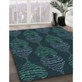 thumbnail image 3 of Ahgly Company Tapis d'Aire Rectangulaire Transitionnel Vert Sarcelle Profond pour Intérieur, Lavable à la Machine, 5 Pieds x 7 Pieds, 3 of 7