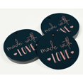 thumbnail image 3 of Inkdotpot Made With Love Text Bottle Tag Real Rose Gold Foil Favor Hang Tags 50 Pack, 3 of 6