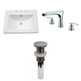 thumbnail image 1 of American Imaginations 21-in. W 3H8-in. Ceramic Top Set In White Color - Drain Incl. AI-33087, 1 of 9