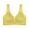 thumbnail image 4 of B91xZ Padded Bralettes for Women Shirred Front Racerback Sports Bra,Yellow XXL, 4 of 4