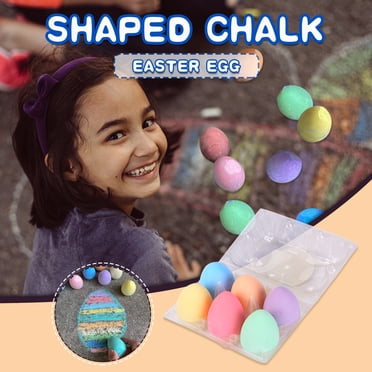 Agiferg Oeufs de Pâques pour Enfants Trottoir Craie Pièces 6 Couleurs Oeufs en Forme de Craie Ville