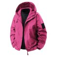 thumbnail image 1 of LNWUY Manteau Imperméable de Randonnée pour Homme avec Fermeture Éclair, Poche, Coupe-Vent, Camping, Vélo, Course, Randonnée, Manteaux Rose TTG, 1 of 9