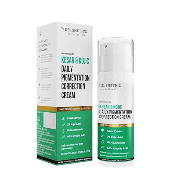 Dr. Sheth's Kesar Kojic Acid Daily Pigmentation Correction Face Cream - 30 gms