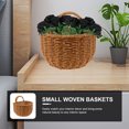 thumbnail image 2 of Miangastore Plastic Woven Container Desk Sundries Organizer Plastic Bread Basket Desktop Food Basket, 2 of 9