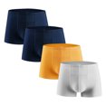thumbnail image 1 of Plebaso Mens 4 Pack Boxer Briefs Breathable Stretch Underwear Soft Boxers for Men Short Leg Underpants, 1 of 2