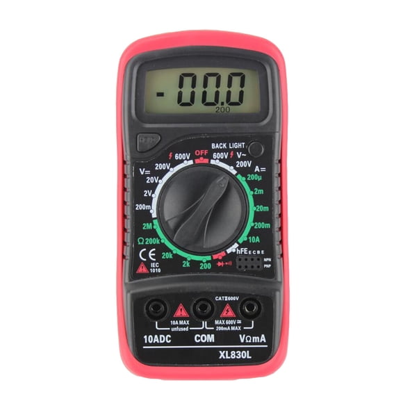 TopLLC XL-830L Handheld LCD Digital Multimeter 3 1/2 Voltmeter Ohmmeter Multitester F7