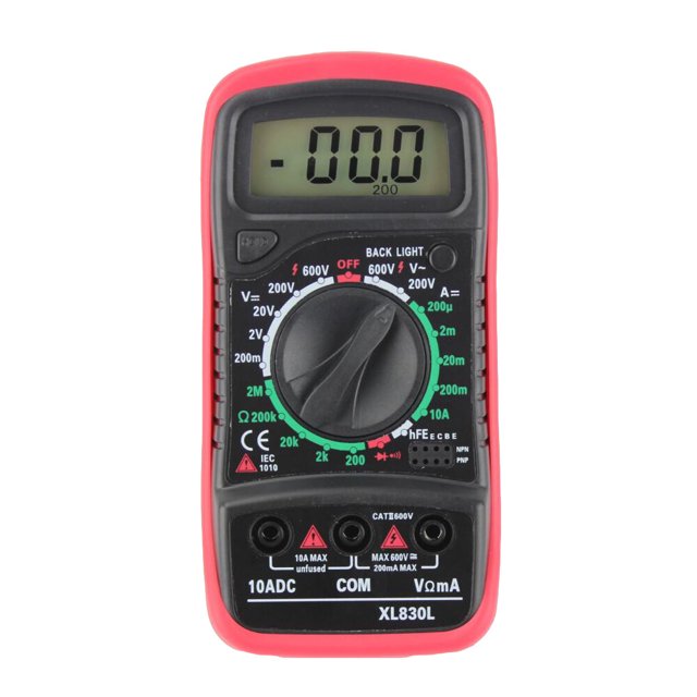 TopLLC XL-830L Handheld LCD Digital Multimeter 3 1/2 Voltmeter Ohmmeter Multitester F7