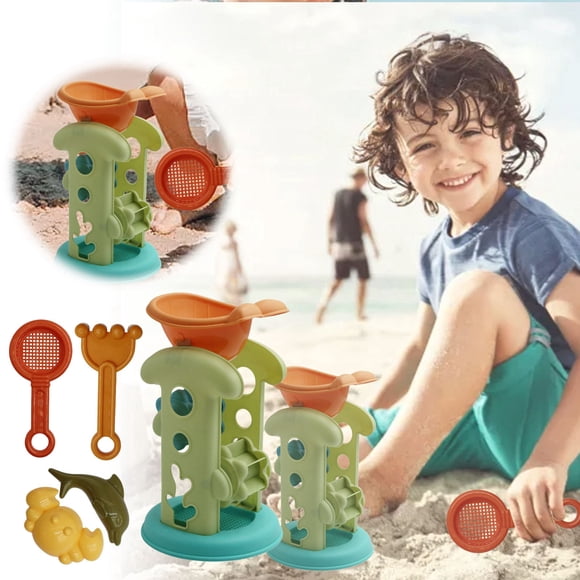 TIELUTT Ensemble de Jouets de Plage pour Enfants Minuterie de Sable Jouets Éducatifs de Plein Air Entraîneur de Natation compatible avec Machine Piscine et Eau de Plein Air Sable pour Tout-Petits de 3 à 5 Ans Pelle pour Enfants Seaux de Pâques pour Enfant