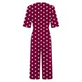 thumbnail image 4 of Wensltd Combinaison Pantalon pour Femmes d'Été à Imprimé Floral, Décontractée, à Manches Courtes, avec Poches Latérales, 4 of 5
