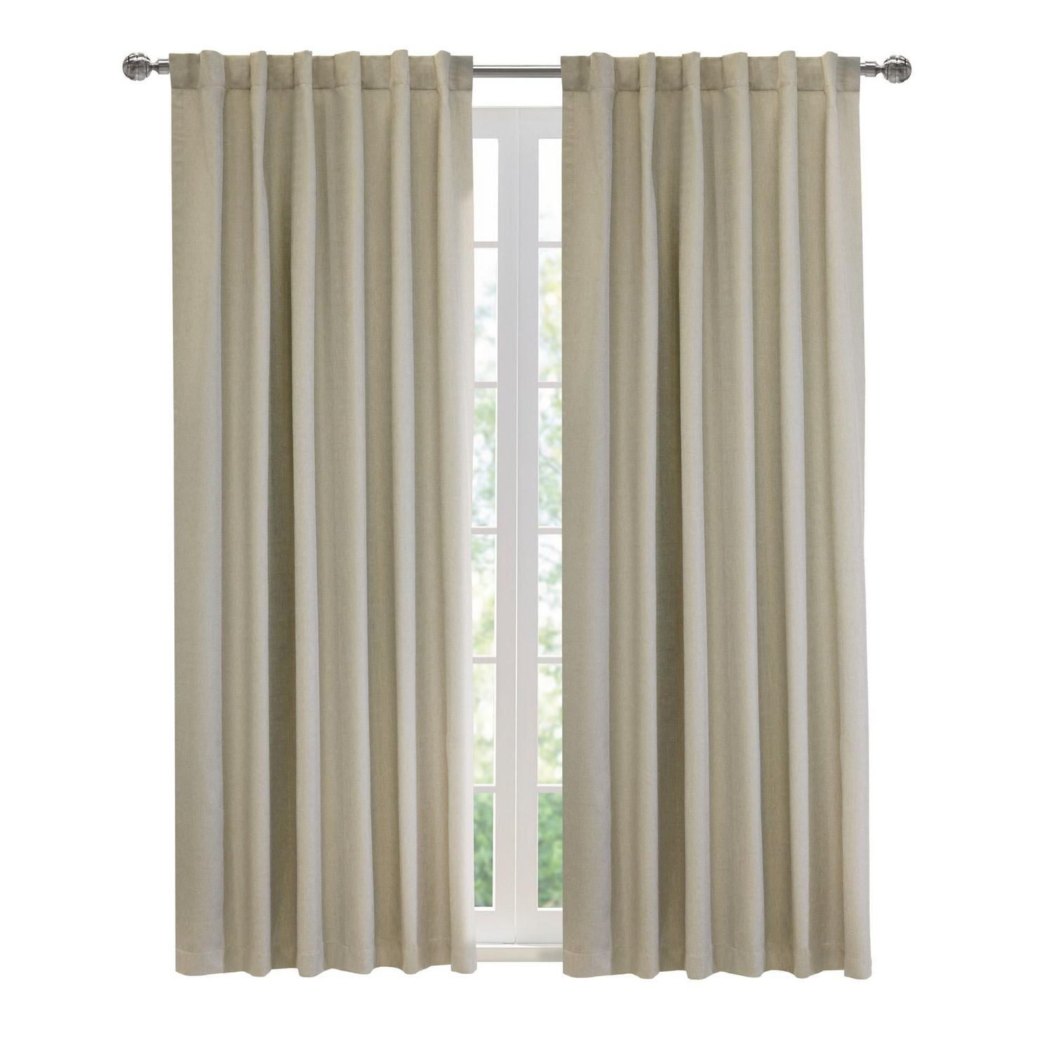 Loft Living Barry, panneau de rideau texturé à double tête, 100% occultant 52" x 95", blanc