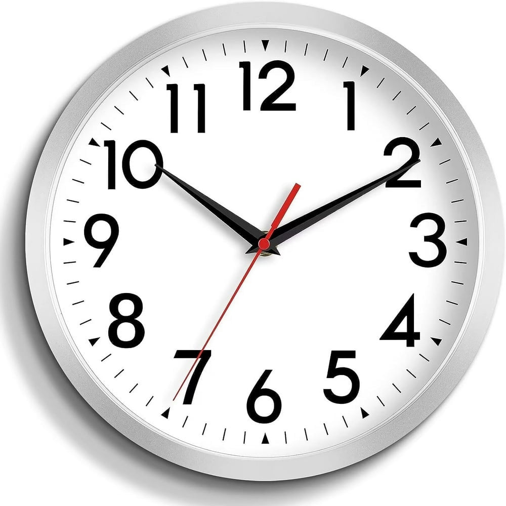 EIMELI Wall Clock  Modern Wall Clocks Battery Operated  10 Inch Simpel Silent Non-Ticking Clock Decorative for Kitchen  Office  Outdoor  Bedroom  Living Room  School  Classroom