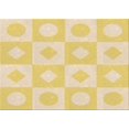 thumbnail image 1 of Ahgly Company Tapis Rectangulaire Lavable en Machine Intérieur Transitionnel Jaune Soleil, 2 Pieds x 5 Pieds, 1 of 7