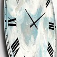 thumbnail image 2 of Designart 'Pale Blue Shade IV' Coastal wall clock, 2 of 4