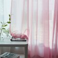 thumbnail image 2 of MAWCLOS Window Curtain 2 Panels Curtains Clear Long Sheer Voile Rod Pocket Solid White Treatments Basic Many Sizes Pink 2PC-W: 20" x H: 98", 2 of 5