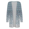 thumbnail image 4 of CEHVOM Cardigan à Imprimé Floral pour Femmes, Mode Décontractée, avec Poches, Manches Longues, Liquidation, 4 of 5