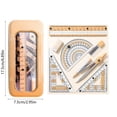 thumbnail image 3 of Ensemble de Géométrie 8 Pcs / Boîte de Rangement Incassable, Règle, Rapporteur, Boussole, Triangles, Gomme, Mine de 0,7 mm / Plastique Durable, Portable / Couleurs Assorties, 3 of 6