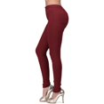 thumbnail image 1 of WTXUE Jeans Moulants Hyper Extensibles à Taille Mi-Haute pour Femmes Rouge, 1 of 6