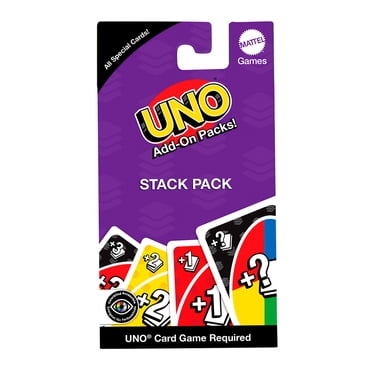 UNO Add-on-Packs Stack Pack Card Game for Kids, Family & Game Nights, Travel, Camping & Parties