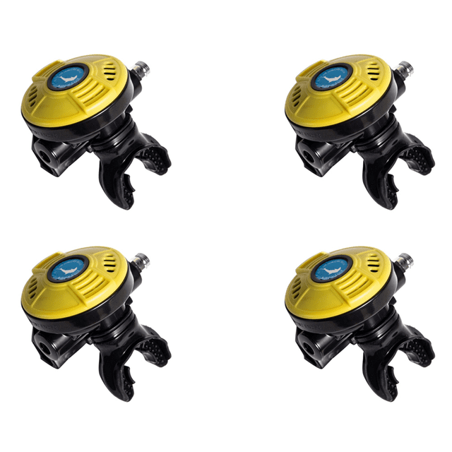 4X Régulateur de 2e Étage pour Plongée sous-Marine Professionnel, Accessoire d'Équipement de Régulation de Pieuvre pour Plongée sous-Marine – Jaune, 4 x Régulateur de 2e Étage pour Plongée sous-Marine (Tube Non Inclus), Jaune