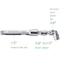 thumbnail image 2 of TFixol 4-Piece Socket Adapter Set with 1/4", 3/8", 1/2" Size Conversion, Durable Steel Construction for Automotive and DIY Projects, Silver/Black Options, 2 of 6