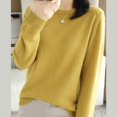 thumbnail image 4 of Duoif Chandails pour Femmes Chandails Légers Tendance pour Femmes Manches Longues Col Rond Léger Doux Tricoté Chandail Blouse Tricotée Chandails pour Femmes Hauts pour Femmes Jaune m, 4 of 5