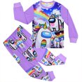 thumbnail image 1 of eKids Filles Among Us Pyjama à Manches Longues Enfants Jeu Rôle Imprimé Ensemble de PJs Enfants Tenue de Nuit Ensembles 2 Pcs, 1 of 7
