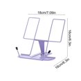 thumbnail image 3 of Uscallm Portable Book Stand for Reading Foldable Metal Music Score Stand Adjustable Desktop Book Holder for Cookbooks Tablets Sheet Music, 3 of 7