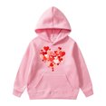 thumbnail image 1 of HNMKIU Sweat à Capuche pour Filles Saint-Valentin pour Enfants, 1 of 4