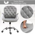 thumbnail image 4 of Vinsetto Height Adjustable Home Office Chair with Button Tufted Backrest, 4 of 10