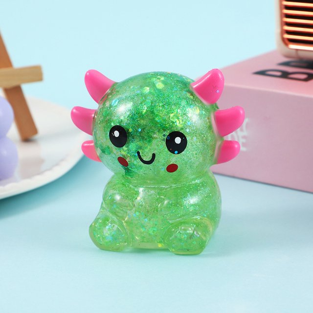 RKSTN Salamander Sequin Maltoses Squish Toys, Soft Stress Balls Stress Relief Fidgets Toys for Party Favors Novelty Prizes