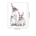 thumbnail image 2 of LAICAIW Cute Lovely Two Bunnies Rabbits Wall Decals, Cartoon Rabbit Bunny Animal Vinyl Wall Sticker, Removable Wall Art Decal Decor for Teens Boys Girls Room Baby Bedroom Playroom Classroom(15.7Hx11, 2 of 6
