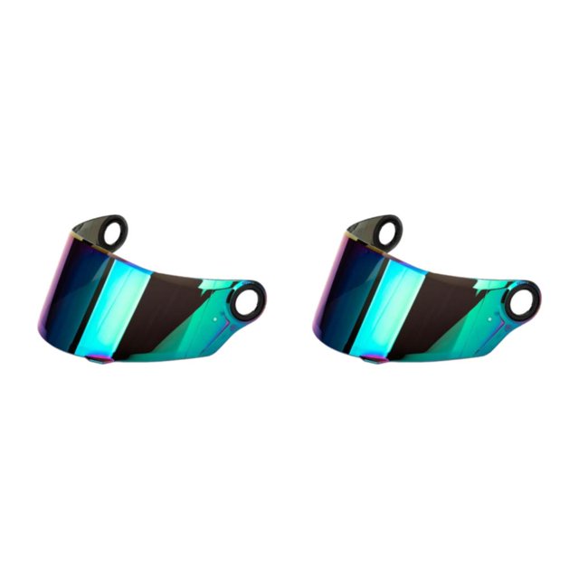 maskred PC Visor Lens for FF358 396 Full Face Colours 255mm 2Set