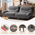 thumbnail image 4 of Homall Futon Sofa Bed with Adjustable Backrest & Five Angles Adjustable Armrests Sofa Couch for Small Spaces Living Room Office, 4 of 7