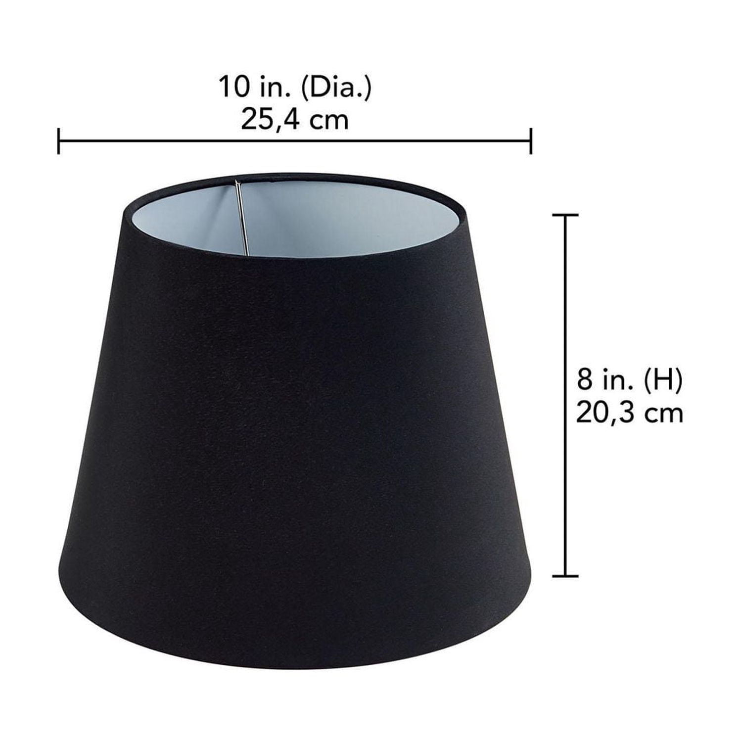 Mainstays 7 x 10 x 8 inch Black Round Shade