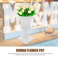 thumbnail image 4 of CHUANK Plastic Urn Flower Pot Roman Planter Pots Urn Decoration (White), 4 of 6
