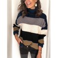 thumbnail image 1 of REDHOTYPE Ladies Sweater Knit Pullover Loose Blouse High Neck Plus Size Sweater, 1 of 1