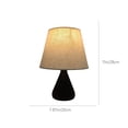 thumbnail image 3 of HOARBOEG Lampe de Table de Chevet en Tissu Petite Lampe de Table en Lin Blanc Lampe de Table en Forme Éclairage de Chambre Protection des Yeux Veilleuse, 3 of 7