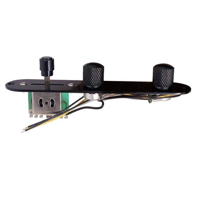 Milaget 3 Way Prewired Control Plate Wiring Harness with Switch Knobs for Electric Black