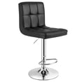 thumbnail image 1 of Costway Adjustable Swivel Bar Stool Counter Height Bar Chair PU Leather w/ Back Black, 1 of 10