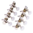 thumbnail image 3 of Tuning Pegs, Easy To Install White + Silver Steel + Acrylic + Copper Mandolin Machine Head, For 8 String Mandolin Tuners, 3 of 8