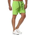 thumbnail image 2 of cllios Mens Shorts Solid Elastic Waist Mid Waist Loose Pockets Drawstring Short Pants, 2 of 4