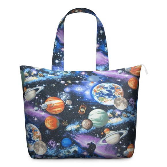 Sac de Fin de Semaine avec Imprimé Ciel Nocturne Étoilé Lune Céleste Étoiles, Fourre-Tout de Voyage Polyvalent avec Sangle Ajustable, Léger et Adapté aux Voyages en Avion pour la Mise en Forme et les Courts Trajets