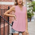 thumbnail image 5 of Birdeem Mode Femmes Été Col en V Dentelle Patchwork Sans Manches Haut Aguichant Blouse, 5 of 5