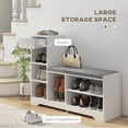 thumbnail image 4 of HOMCOM Upholstered Entryway Shoe Bench with Storage Drawer Open Shelf, 4 of 10